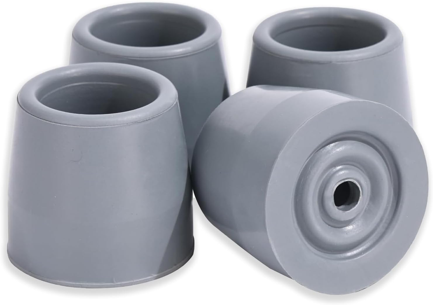 4 Pack Universal 1 1/8 Inch Walker Tips Replacement Rubber Tips for Walkers