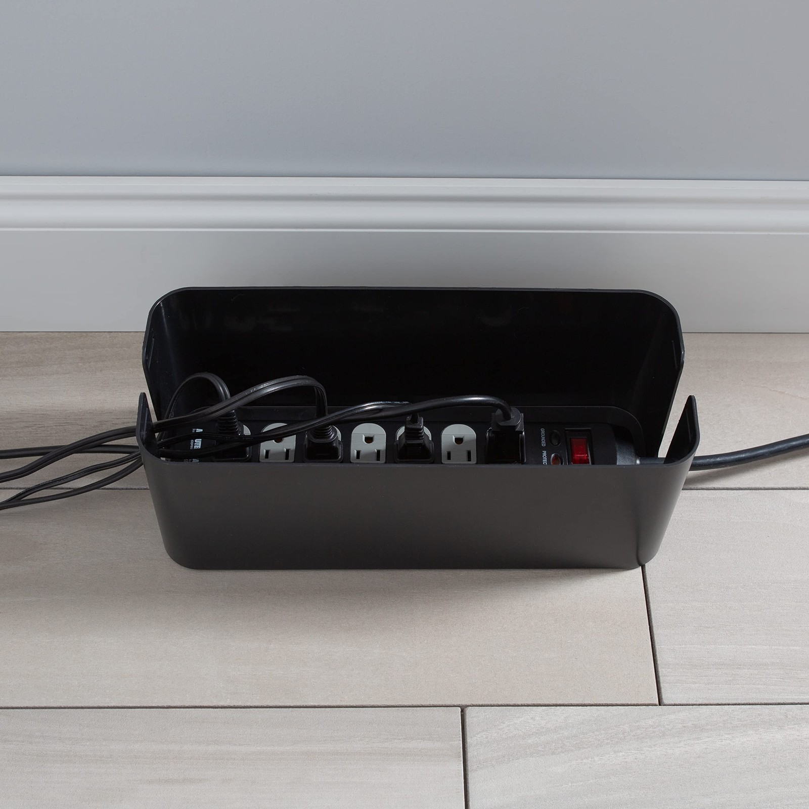2 Pack Cable Organizer | Multi-sized | Storage with Lid | Chargers & Wires | ...