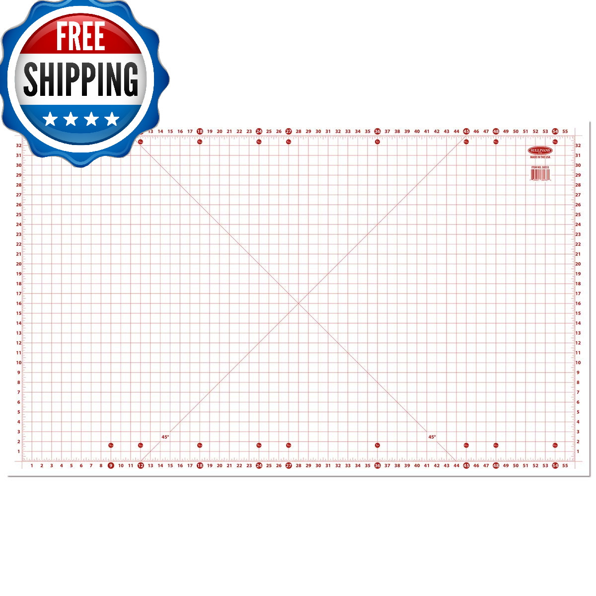 Sullivans USA Cutting Mat w/ Grid 59"x36" Hobby Table