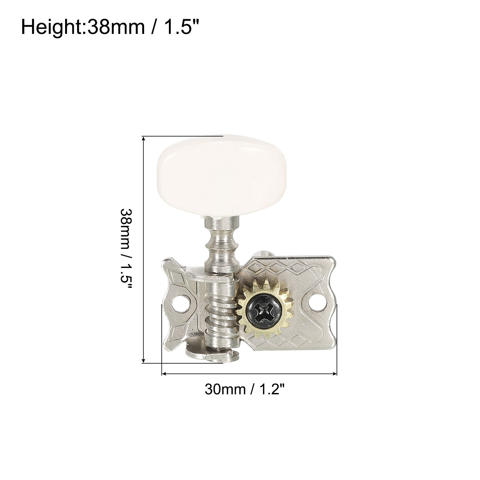 Classical Guitar String Tuning Pegs Tuners Single Hole 3L 3R, 6pcs, Beige