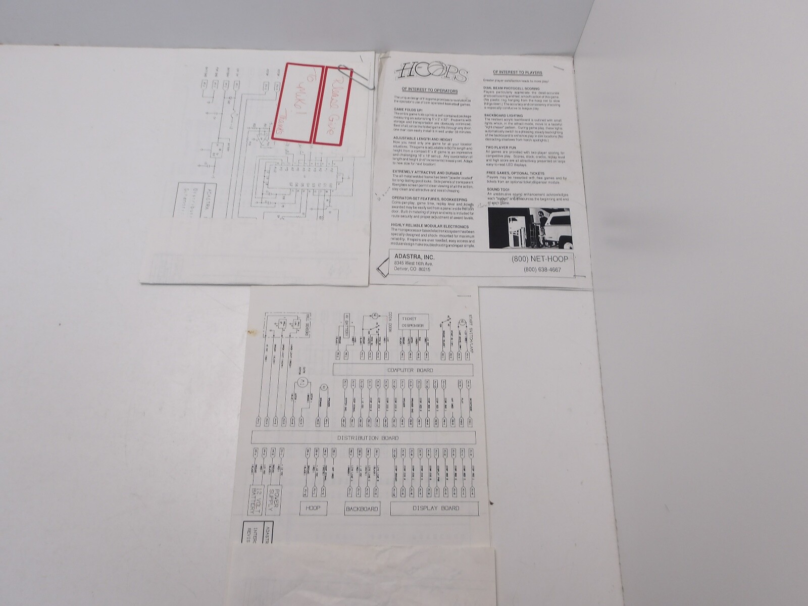 Adastra: Hoops - Distributors Complete Paperwork Set