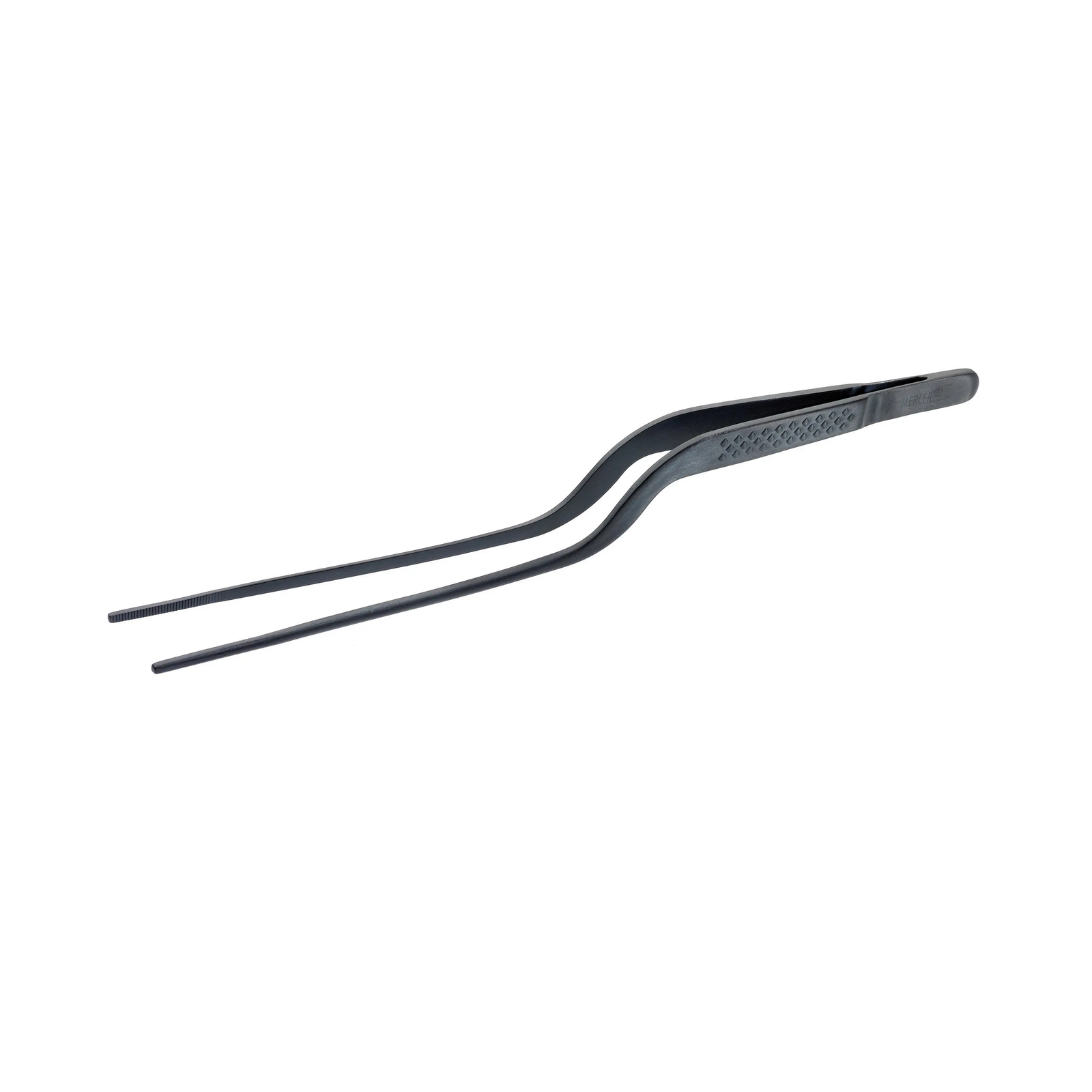 Mercer Culinary Precision Plus Black Matte 7.8"Stainless Steel Offset Tongs