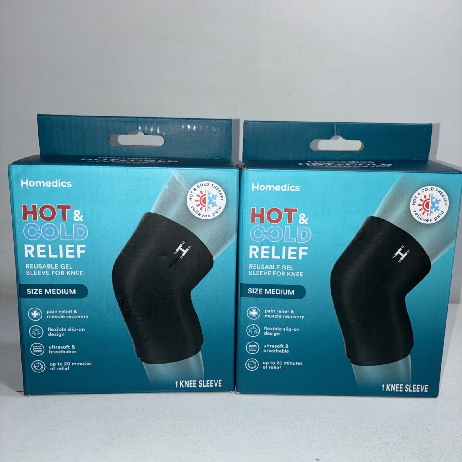 2 New Hot & Cold Reusable Gel Sleeve For Ankle, One Size