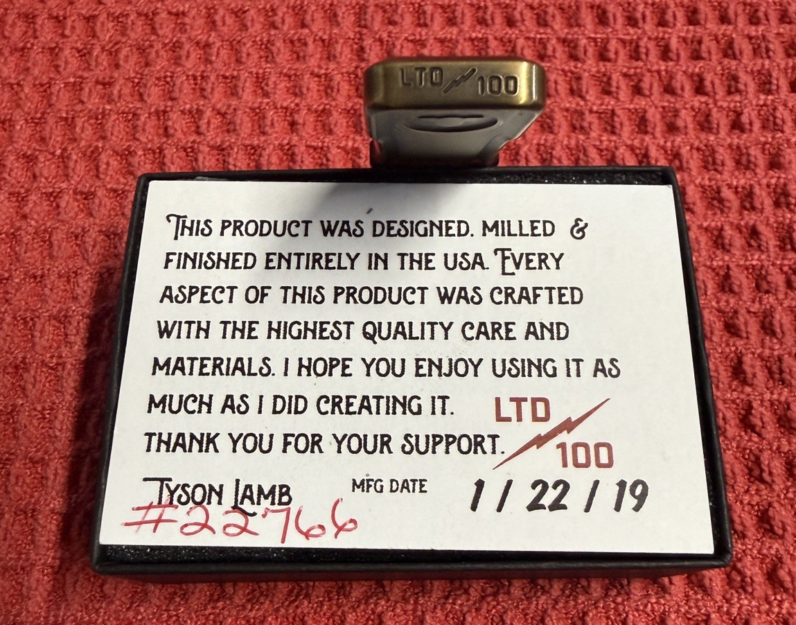 Tyson Lamb Lambcrafted - Limited Edition / 100 Brass Divot Tool