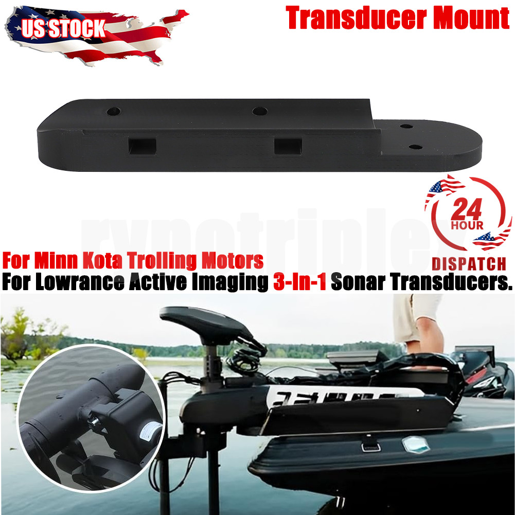 For Lowrance Sonar Transducer Mount Active Imaging 3-In-1 Sonar Transducers