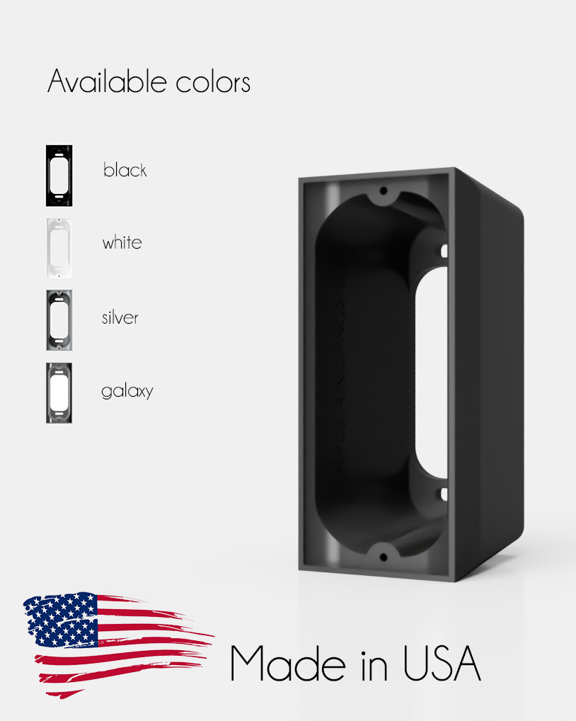 Ring Wired Doorbell PRO Spacer 0.5"-3.5" for Recessed Wall, Clean Install