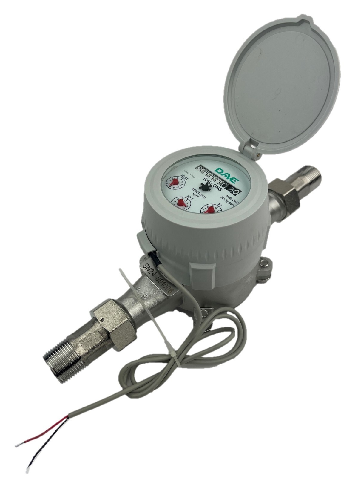 DAE PD-75y 3/4" Stainless nolead IP68 Nutating Positive Displacement Water Meter