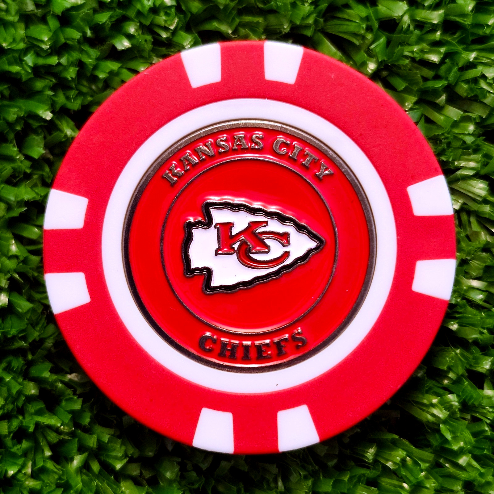NFL Kansas City Chiefs Golf Ball Marker Magnetic Poker Chip New