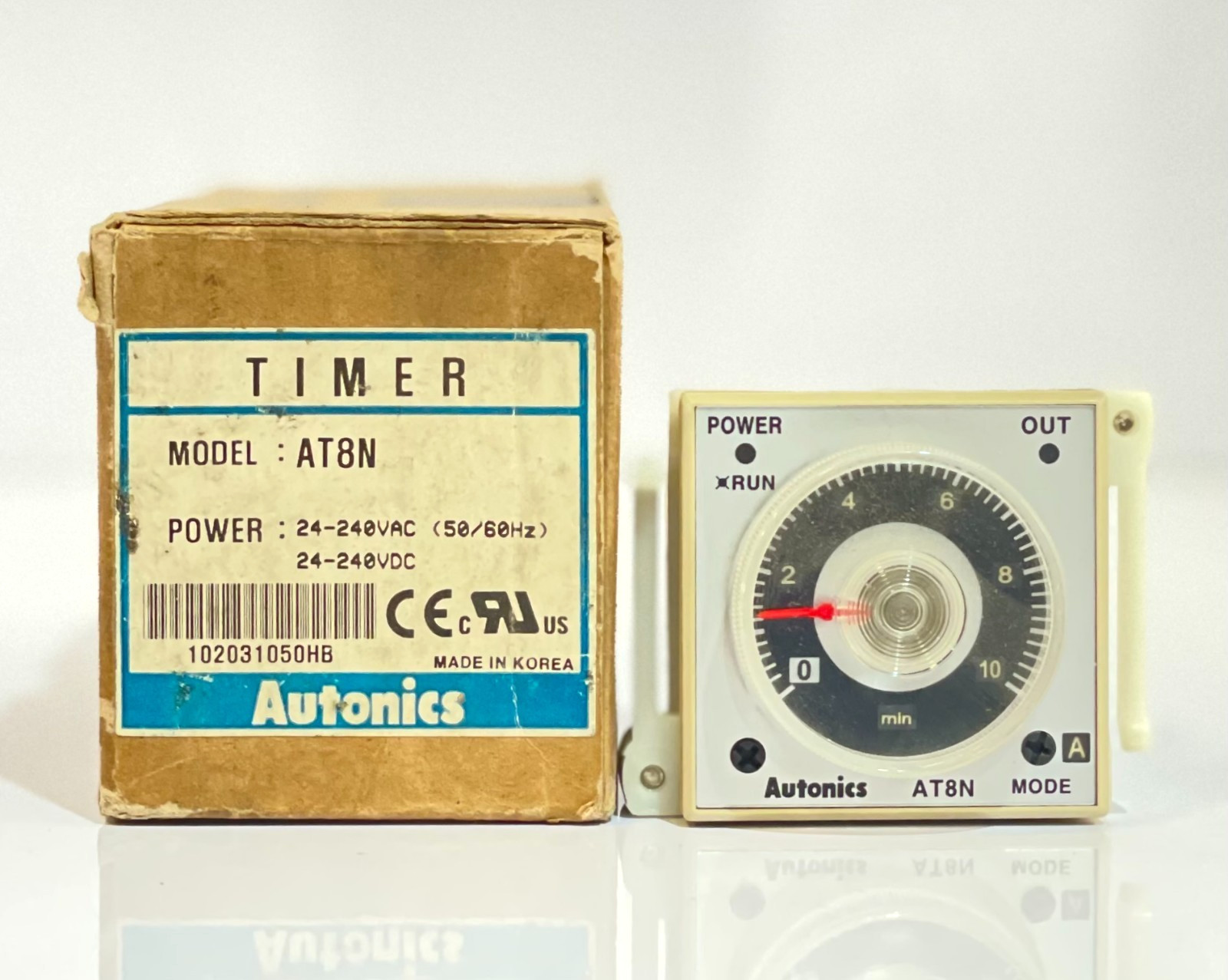 AUTONICS AT8N ANALOG TIMER 0-10MIN 24-240VAC/DC FREE FAST SHIPPING