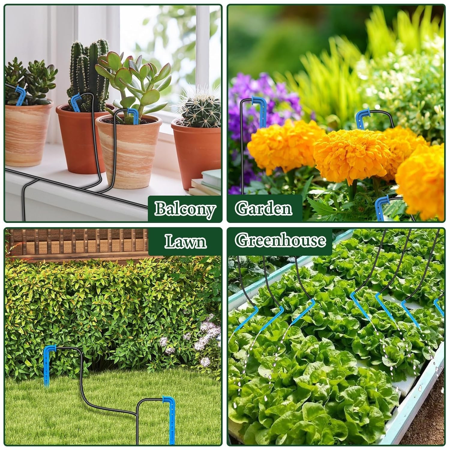 50FT Solar Irrigation System Integrated Irrigation Controller for Garden Balcony