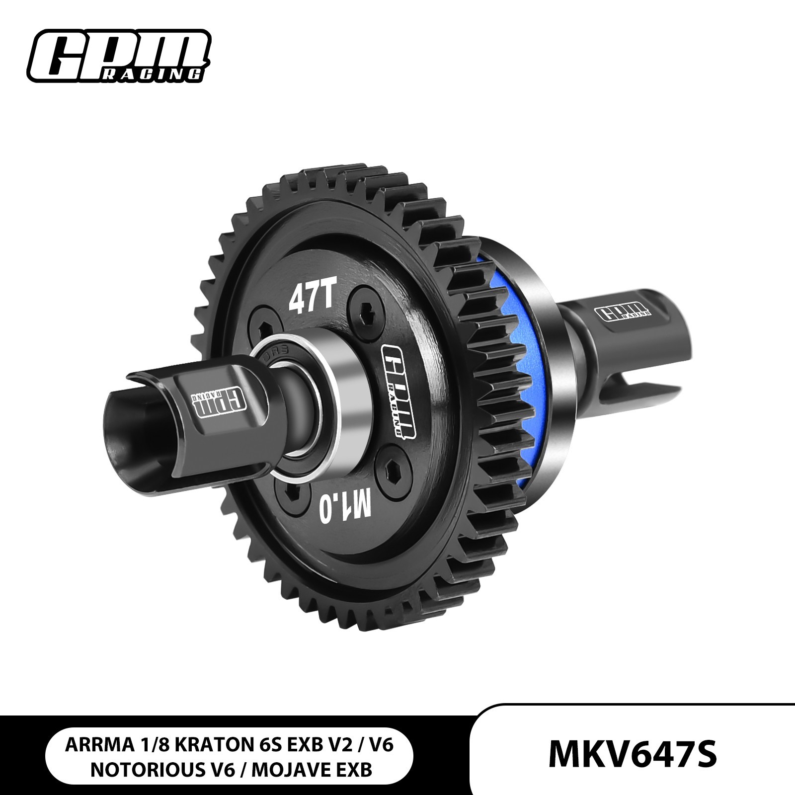 20CrMnTi Steel+7075 Alu Center Complete Diffs ARRMA 1/8 Kraton V6 EXB Notorious