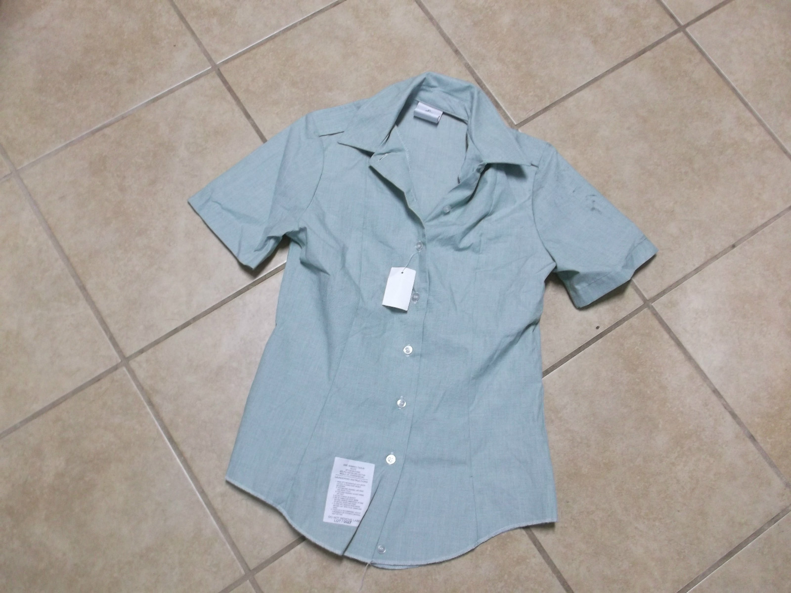 ARMY SHORT SLEEVE SHIRT WOMAN TUCK-IN GREEN SZ 6R ( 33.5") NWT
