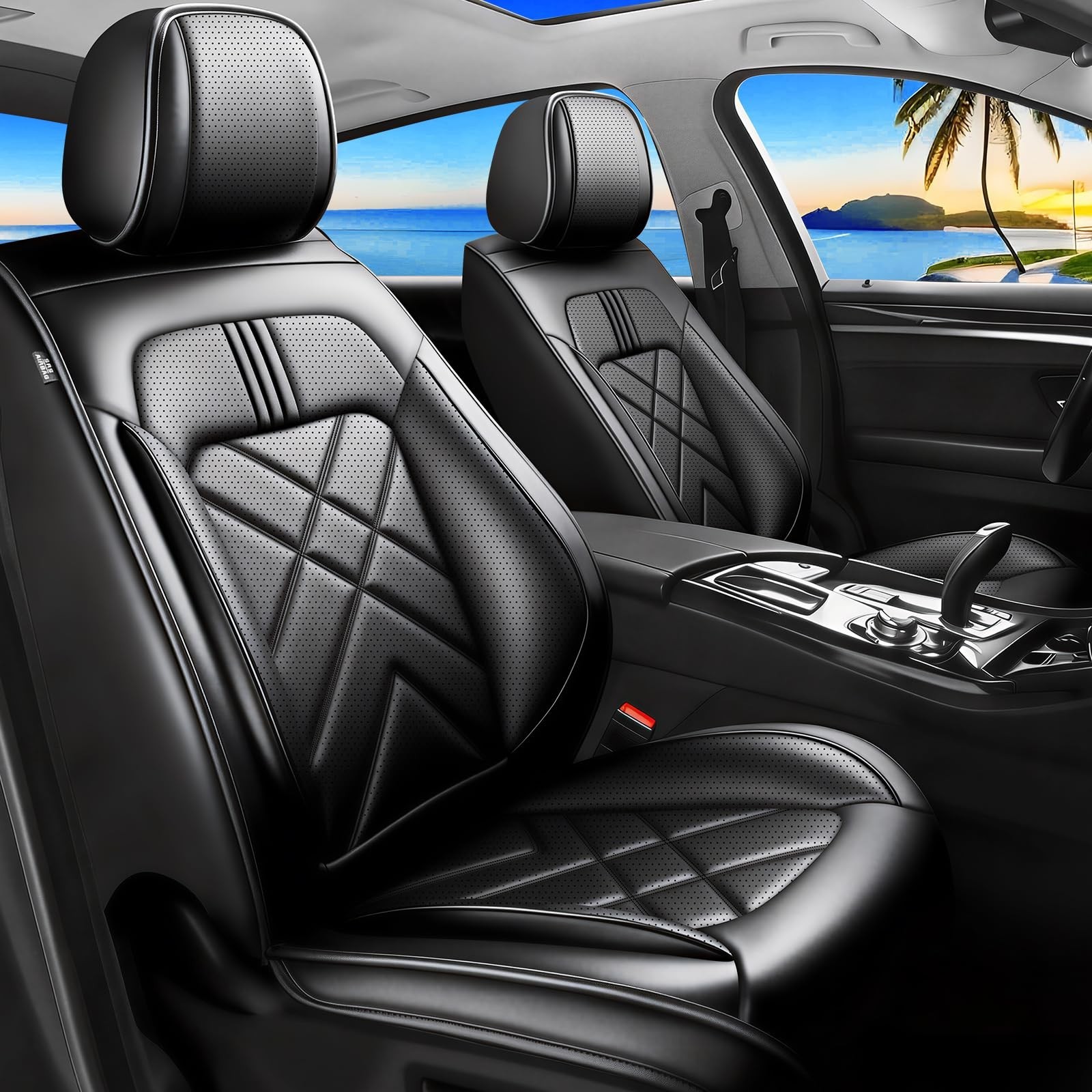CRV Seat Covers Custom Fit for Honda CR-V 2007-2025 2026 Hybrid, Full Coverag...