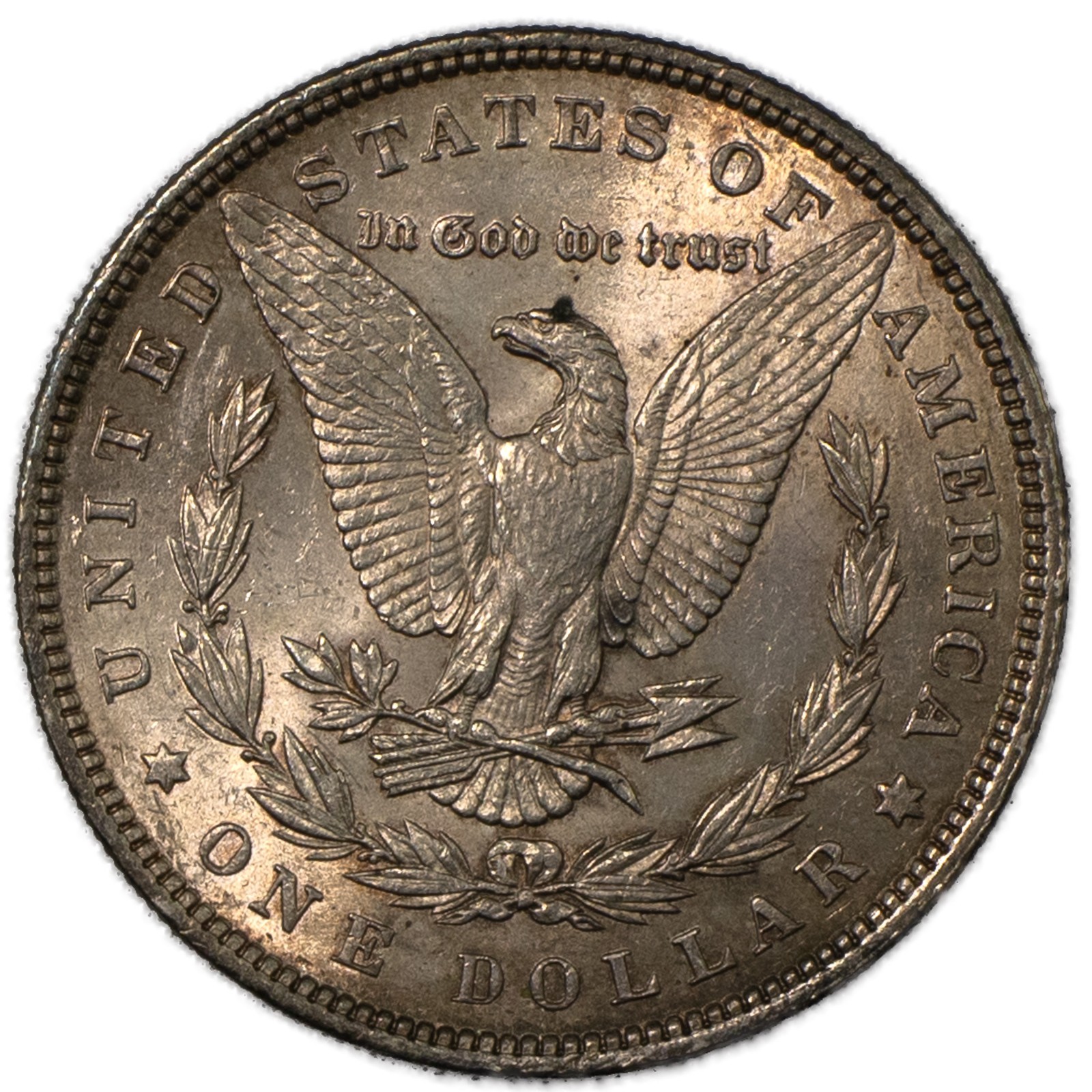 1886-P Morgan Silver Dollar Toned Brilliant Uncirculated BU+