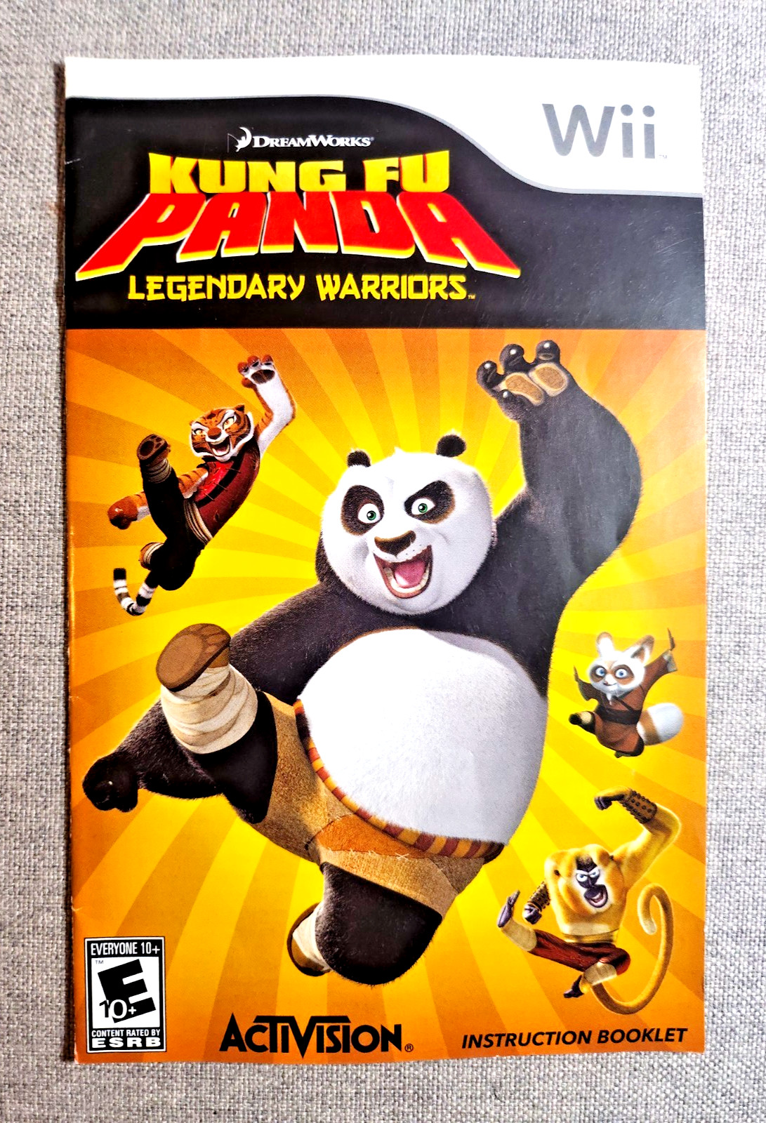 Kung Fu Panda Legendary Warriors Instruction Manual Only - Nintendo Wii