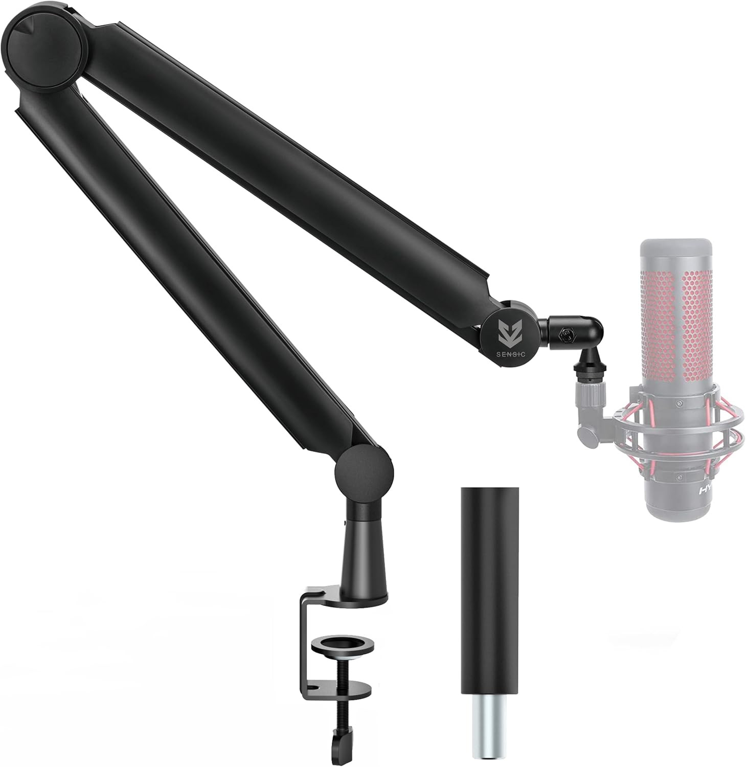 SA-30 Microphone Boom Arm - 360° Rotatable with Adapters & Accessories