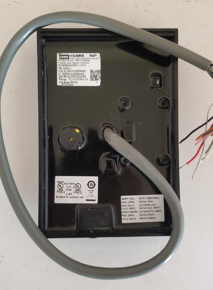 ICLASS SE RK40E Keypad Wall Switch Reader 921NSNNEK20000-110315