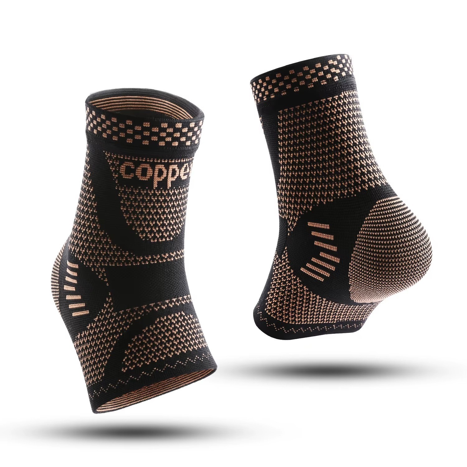 Copper Ankle Support Brace Compression Sleeve Foot Pain Relief Sock