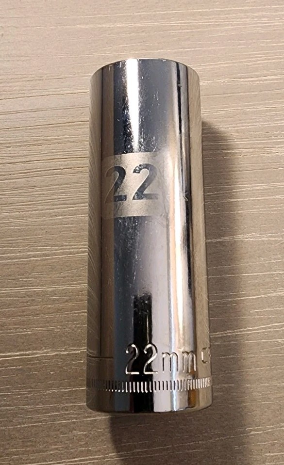 Craftsman 22mm Deep Well Socket 12 Point 1/2" Drive S-AF 50773 (Easy Read)
