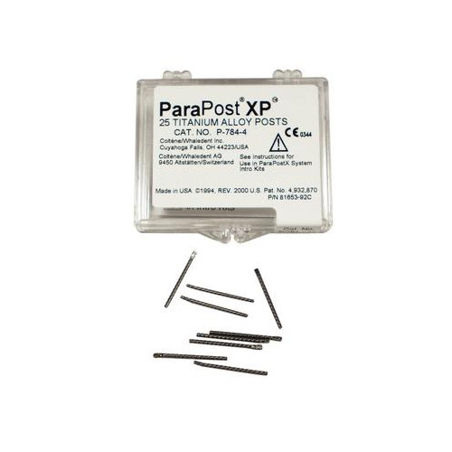 Coltene Whaledent P784-4 ParaPost XP Titanium Alloy Posts .040" Yellow 10/Pk
