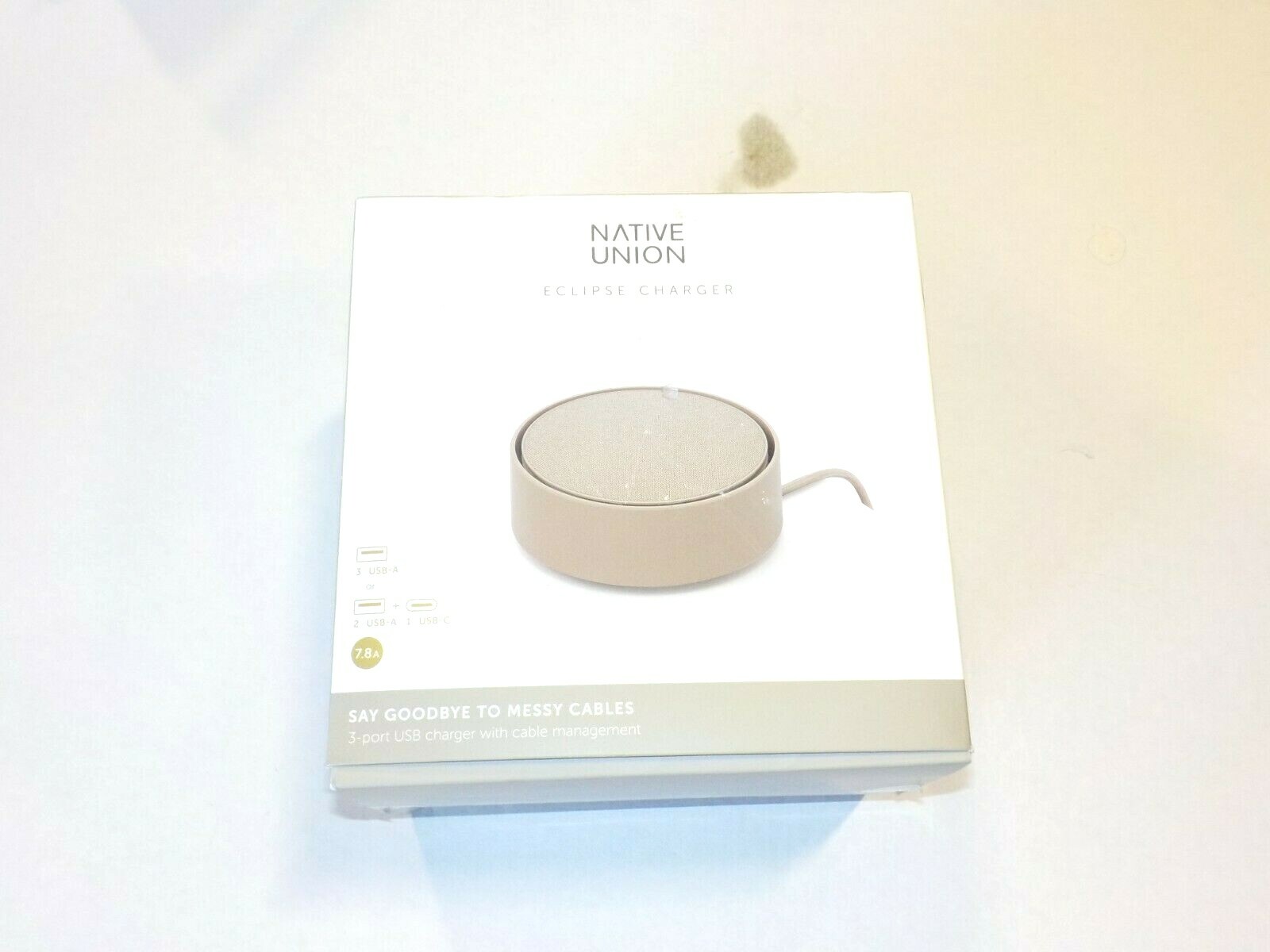Native Union Eclipse 3 Port USB Charger Touch Sensor & Light Color Taupe