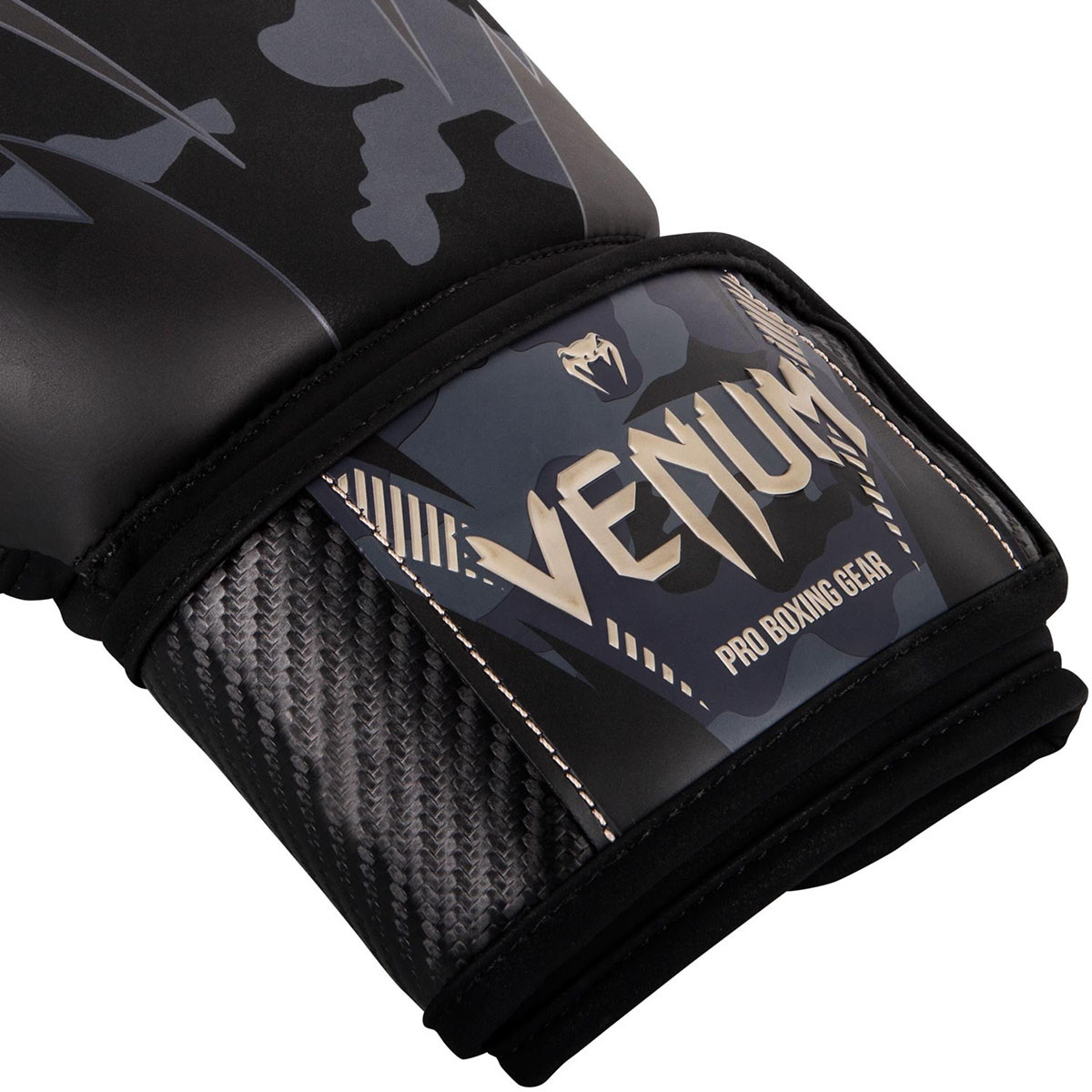 Venum Impact Hook and Loop Training Boxing Gloves - Dark Camo/Sand