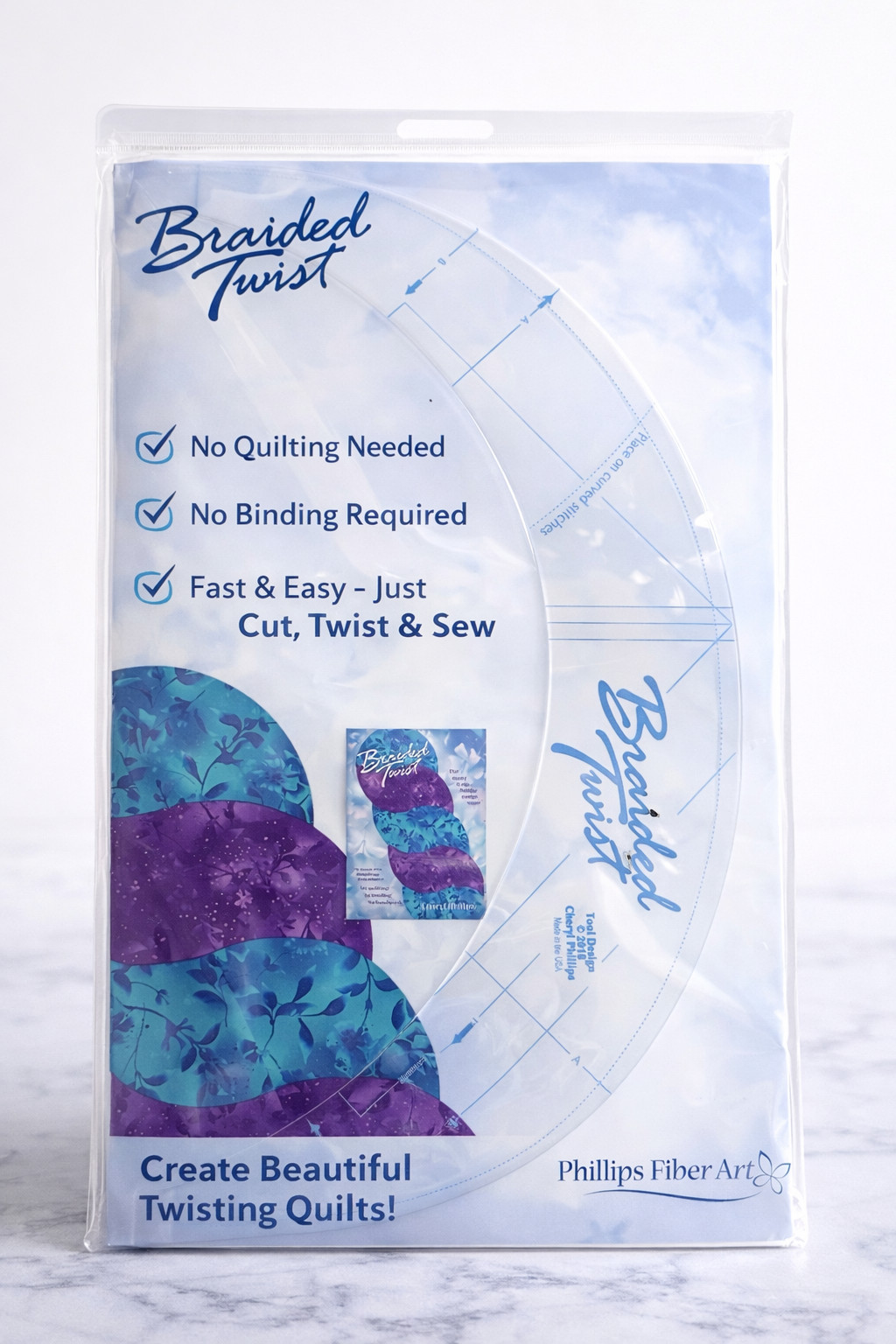Braided Twist Quilt Tool Kit Acrylic Template Set w/ Book & Patterns Sewing
