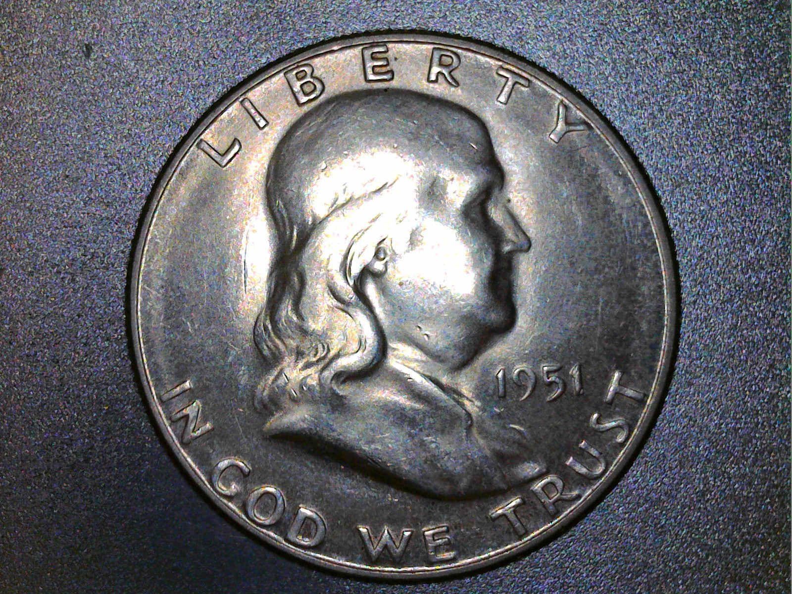 1951 S Franklin Half Dollar 90% Silver Coin Nice