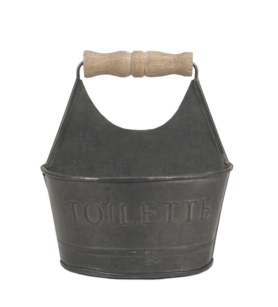 CTW Home Collection Handle Toilette Front Rustic Farmhouse Metal Gray 5 inches 3