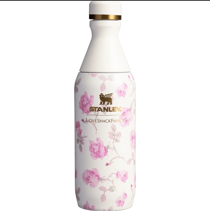 Stanley x LoveShackFancy All Day Slim Bottle | 12 Oz Ribbon Rosa