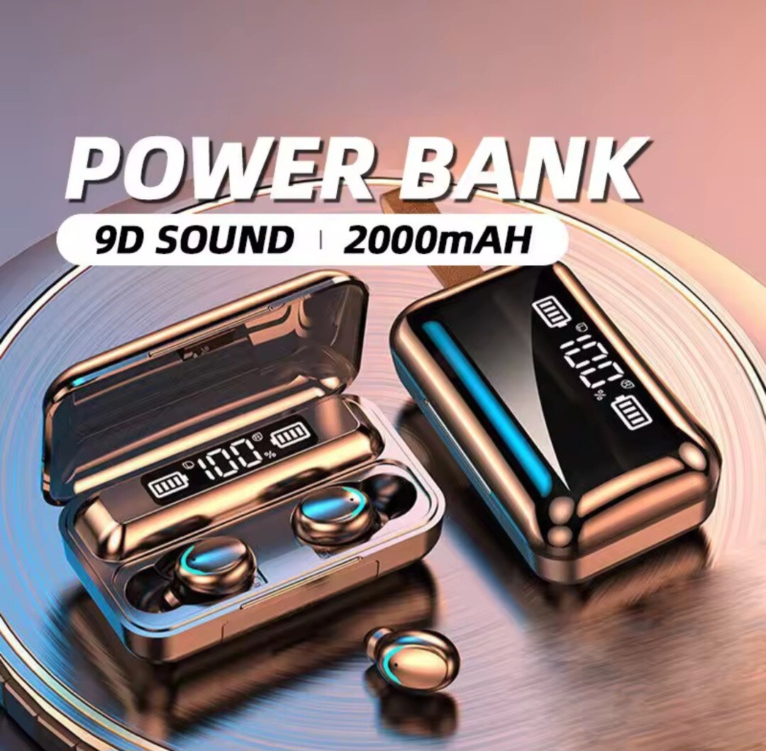 Bluetooth Earbuds Headset Wireless Headphones Earphones with Power Bank
