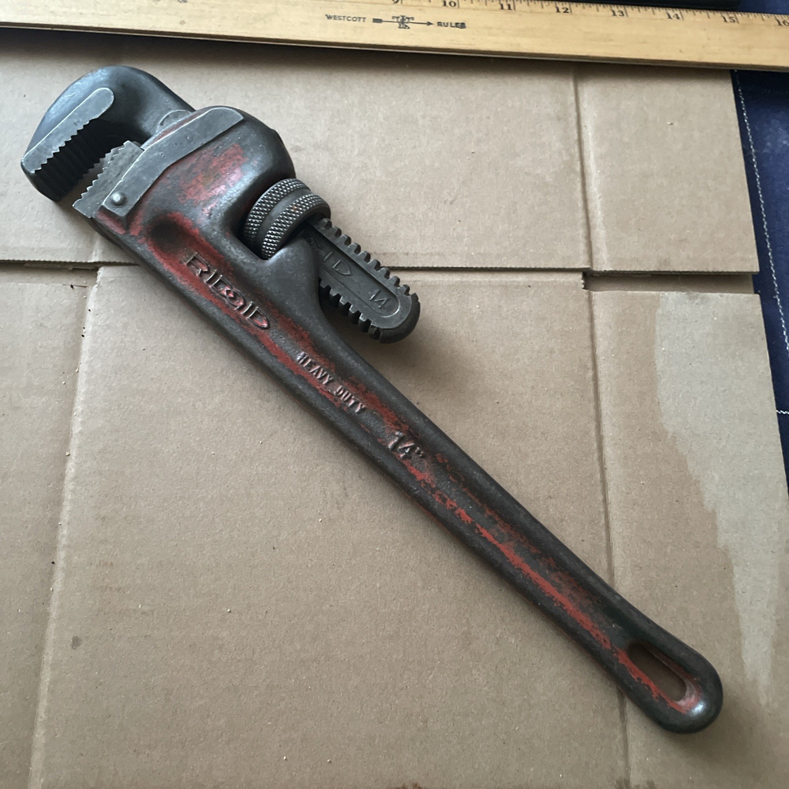 Ridgid Pipe wrench 14" heavy duty preowned