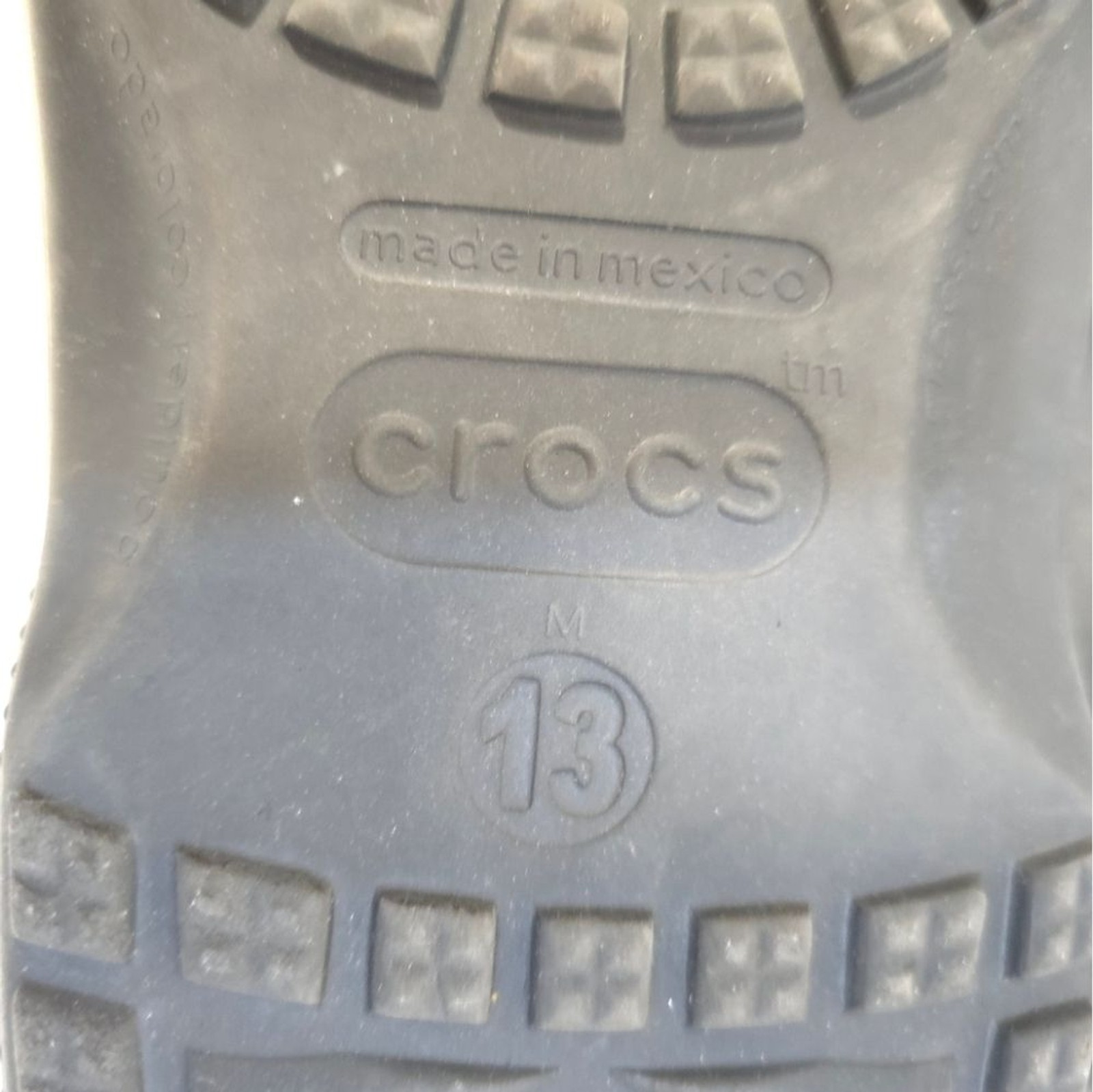 CROCS Black Textured SoleCrocs Classic Clogs Black Men’s Size 13 M Comfort Slip