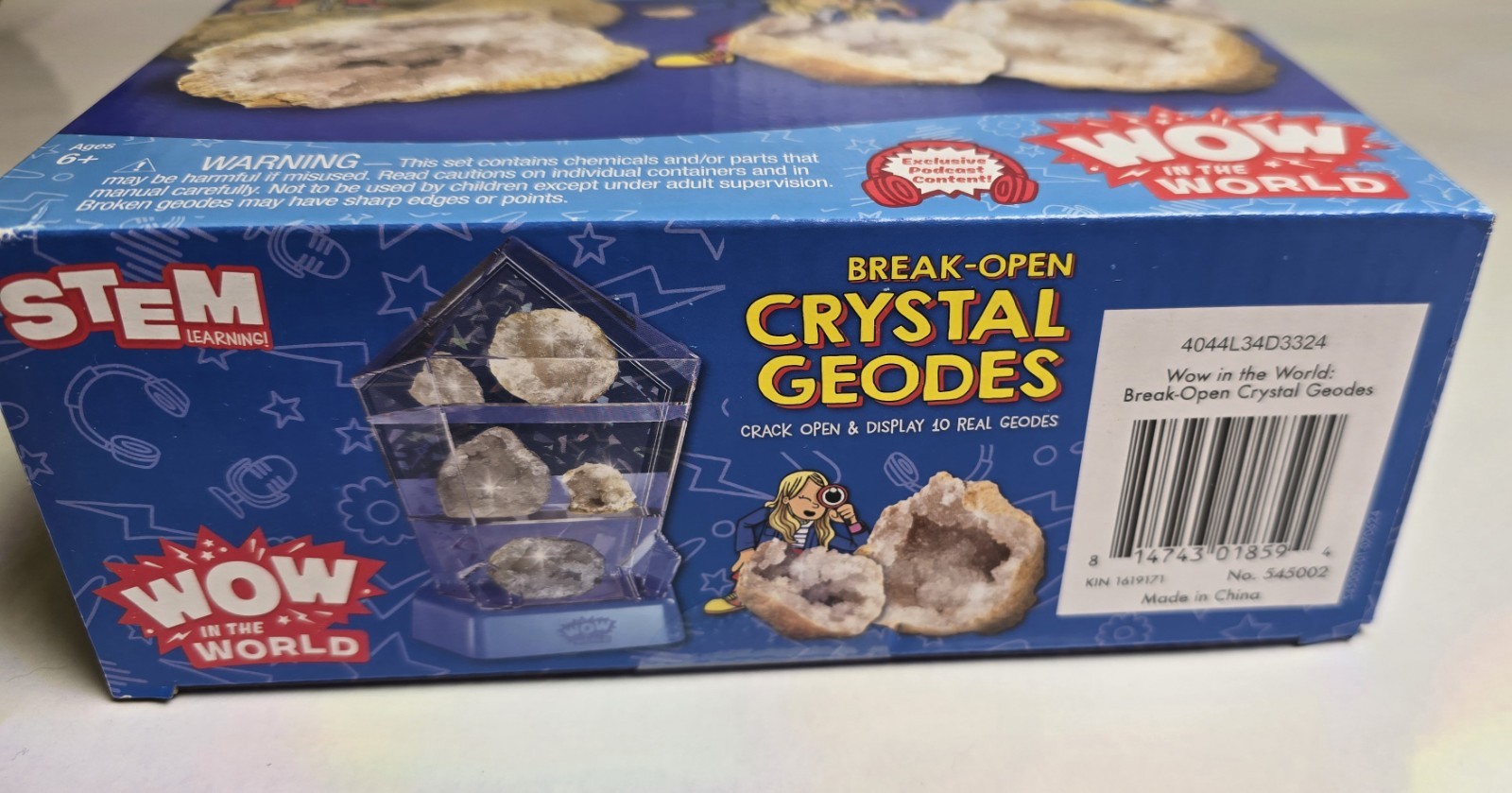 Wow in the World Break-Open Crystal Geodes New
