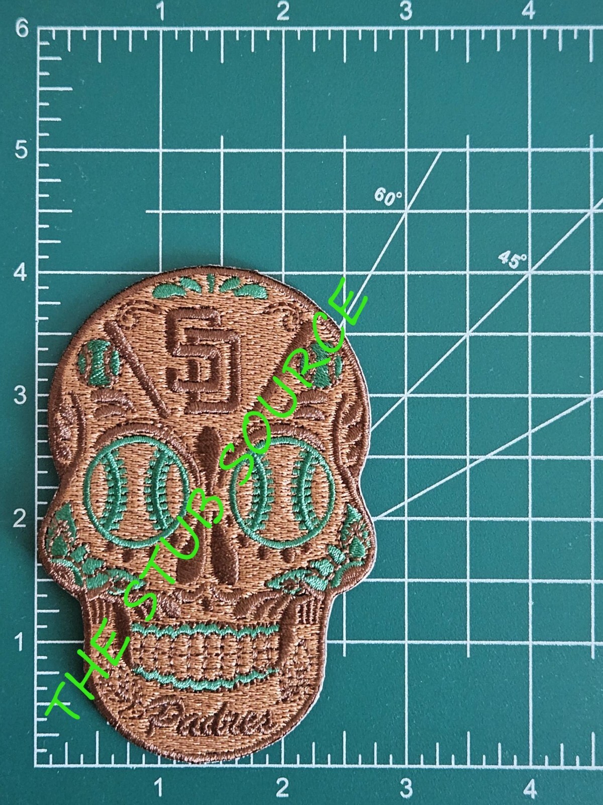 San Diego Padres Sugar Skull Camo Rust Brown Embroidered Iron / Sew On Patch