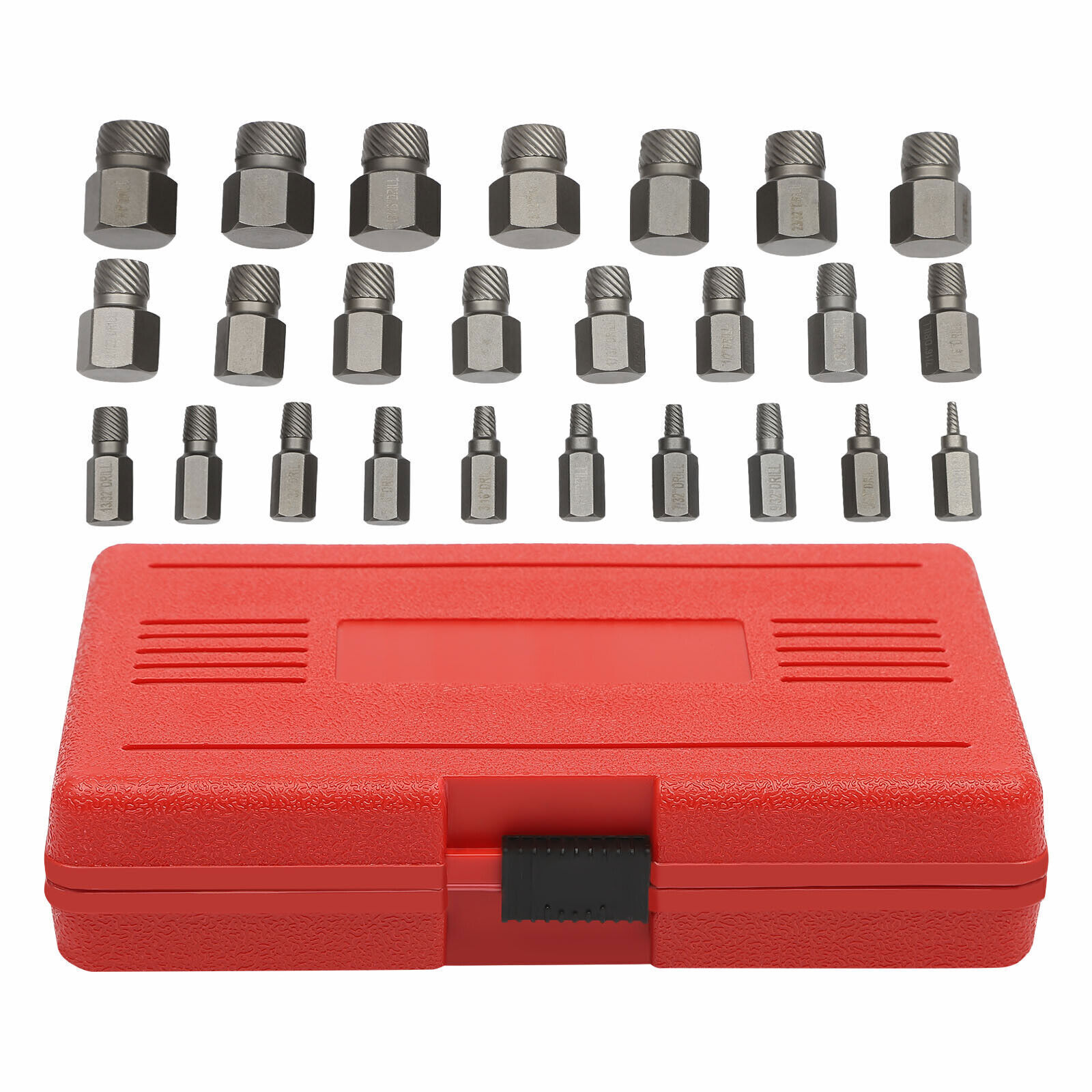 25Pcs Hex Head Multi-Spline Extractors Remove Tool Removes Broken Screws Bolts