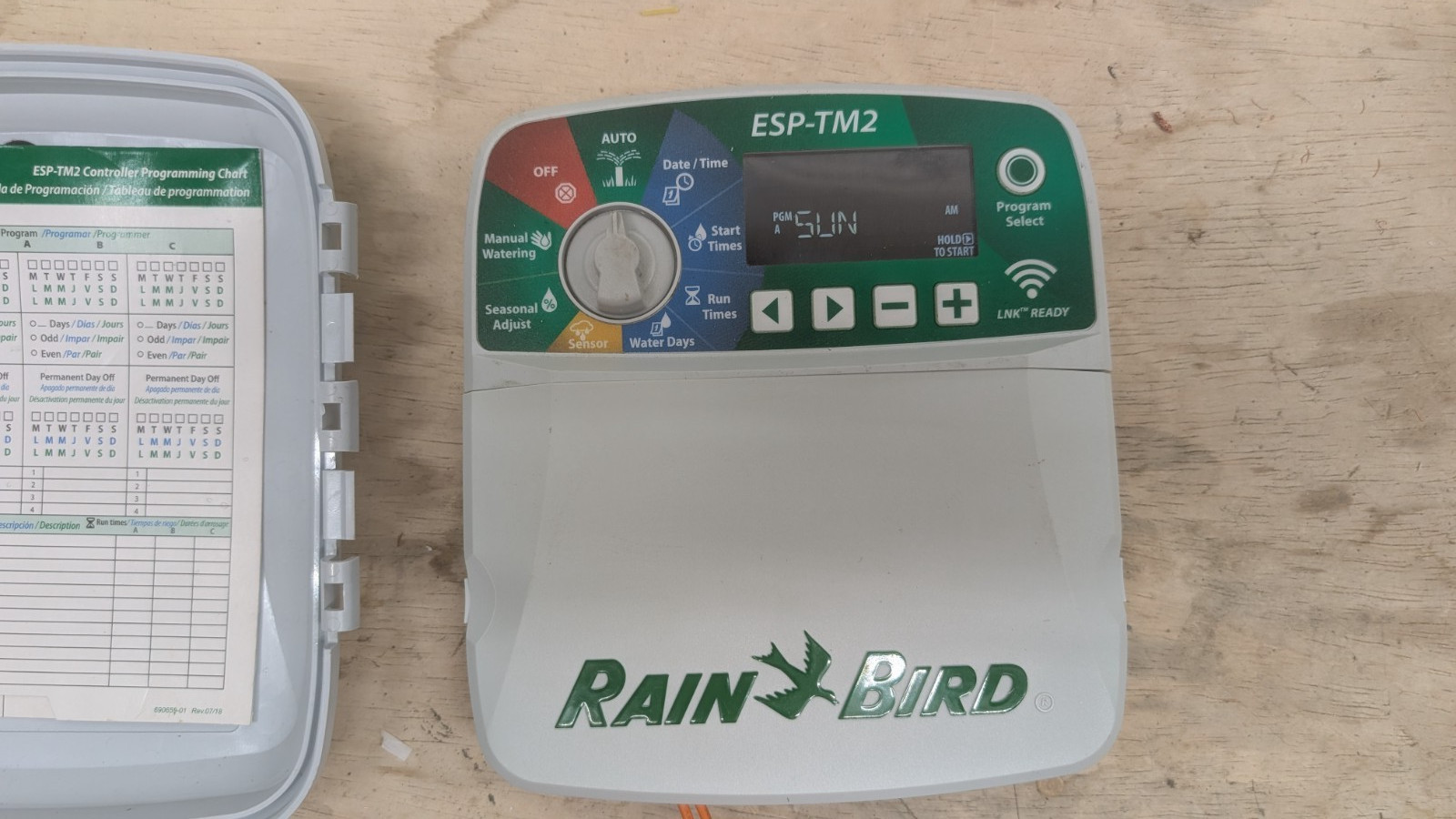 Rain Bird ESP-TM2 6-Station Faceplate Module Panel WITH LNK WiFi Module Bundle