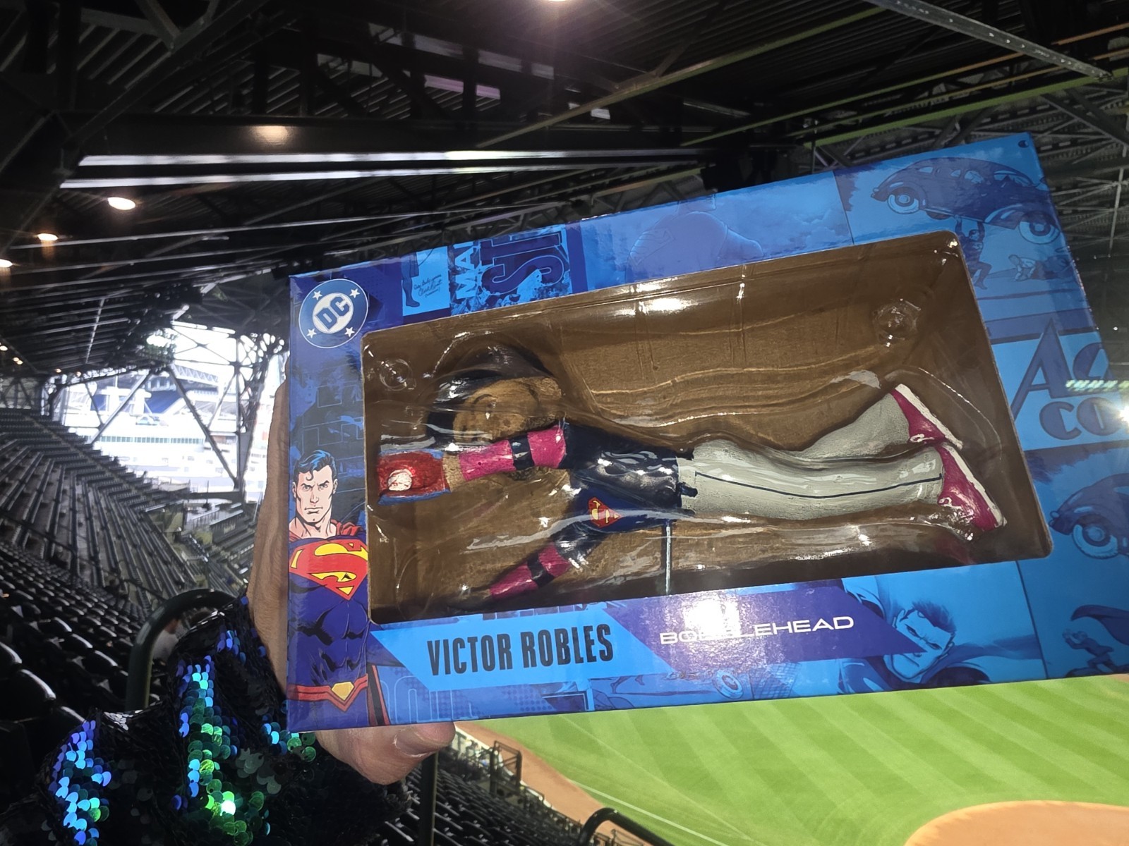 Victor Robles DC Comics Superman Bobblehead Seattle Mariners 4/21 SGA PreSaleNew