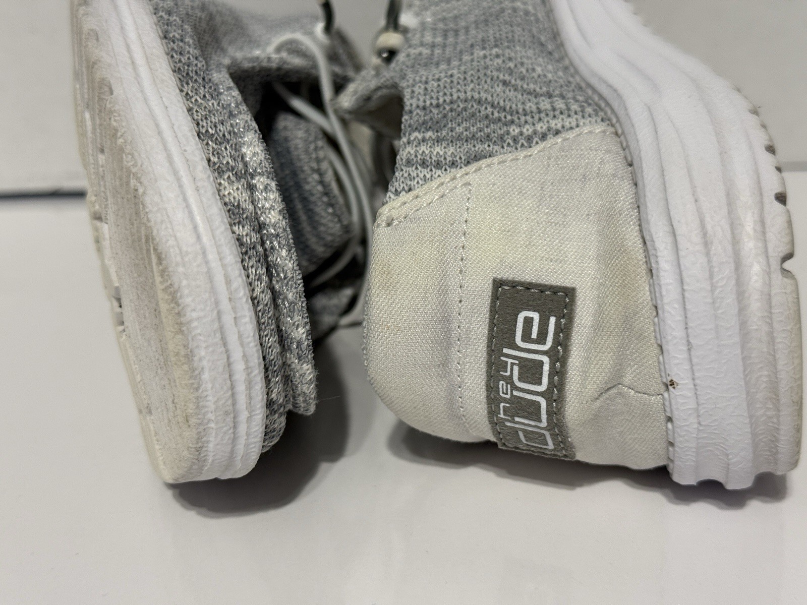Hey Dude Wendy Sox Glacier Grey Womens Size 9 Slip On Casual Shoes Lightweight
