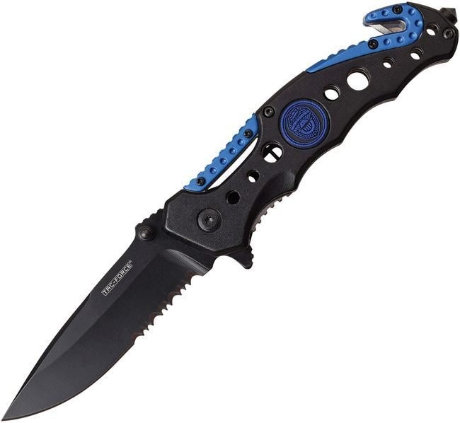 Tac Force Linerlock A/O Folding Pocket Knife Police - TF-723BL
