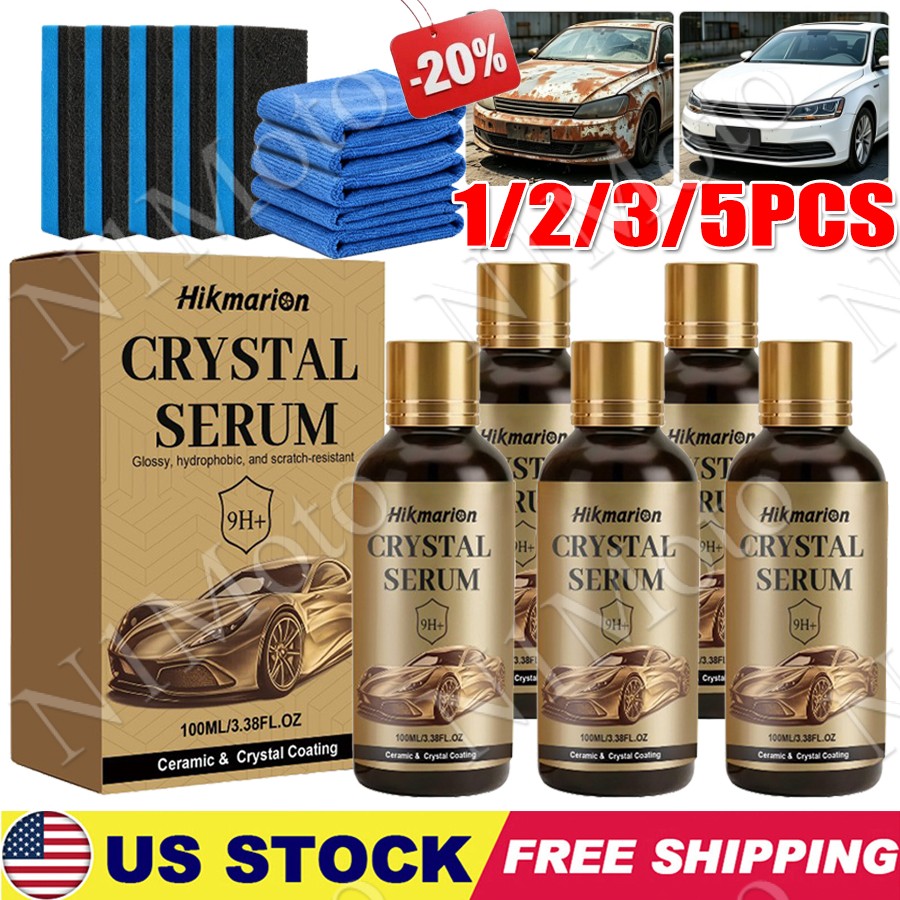 1-5PCS Crystal Serum – Advanced Graphene Ceramic Coating for Cars100ML New