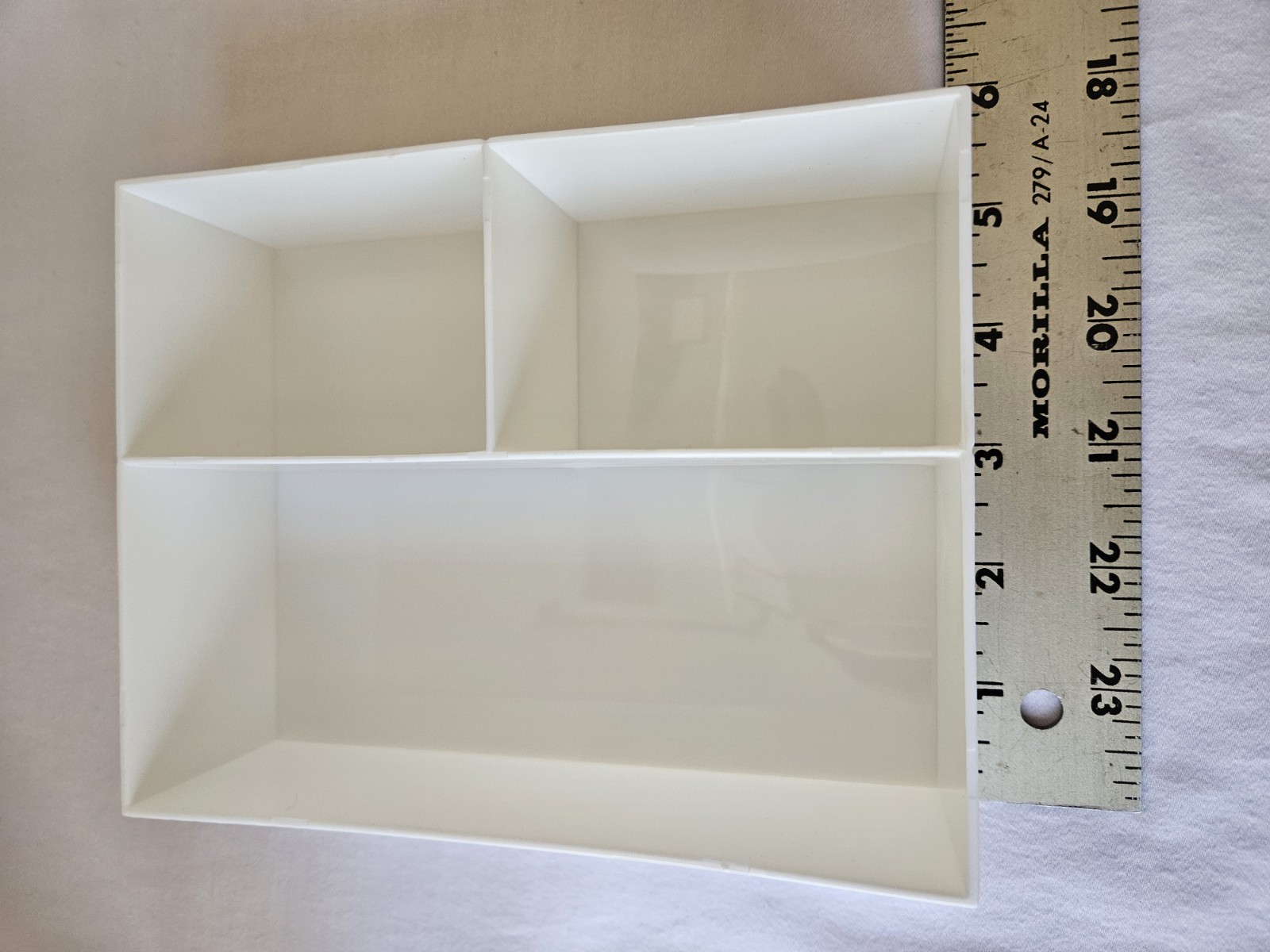 2 NEW Three Lattice multi-compartment plastic organizers in clear plastic