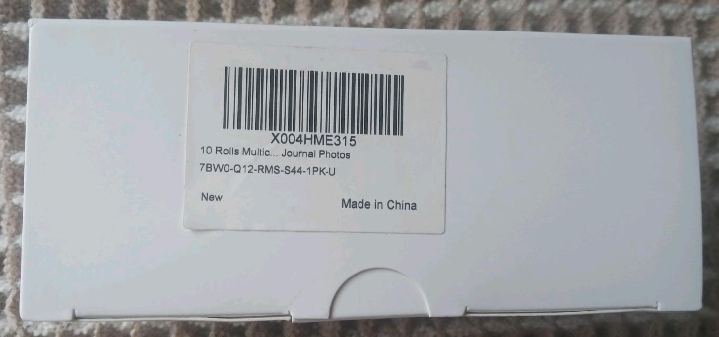 Thermal Paper Roll 10 Rolls Multicolor Journal Photos MODEL: Q12-RMS-S44