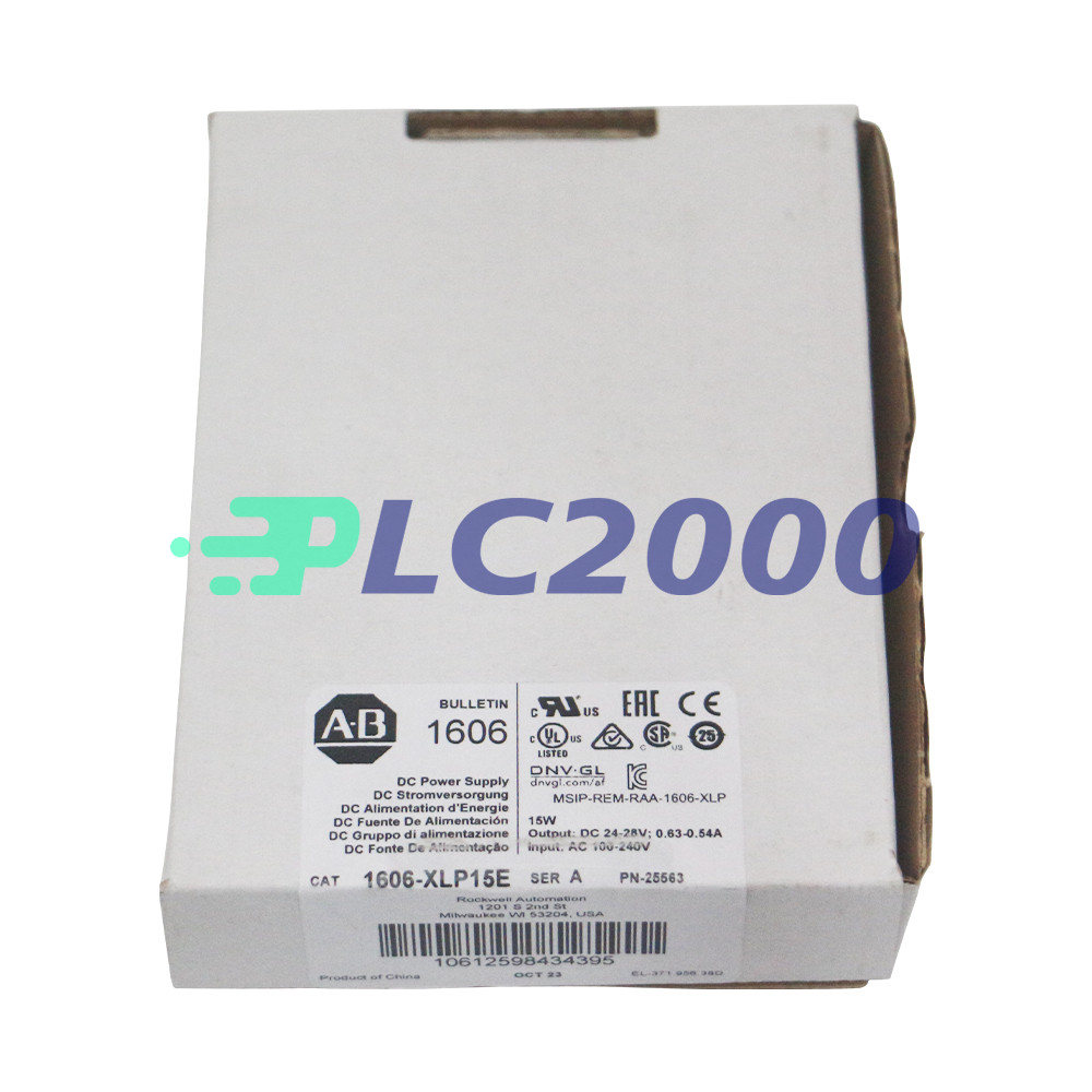 NEW Allen Bradley 1606-XLP15E Power Supply 100-240v-ac 0.54-0.63a 24-48v-dc 15w