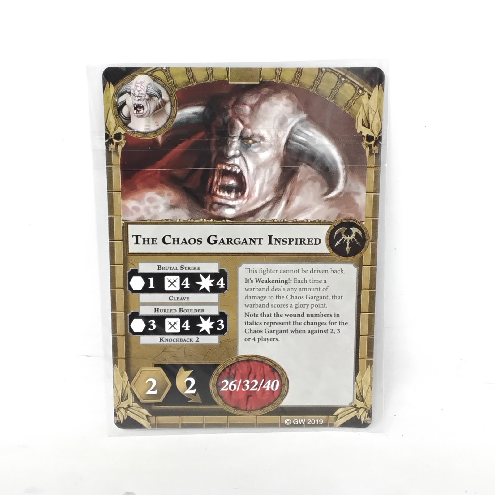 Warhammer Underworlds The Chaos Gargant Promo Card White Dwarf - New, Sealed