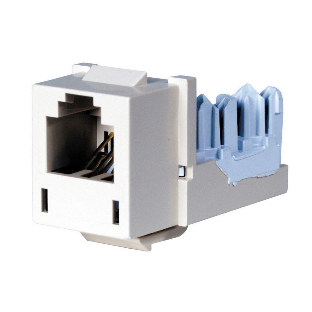HUBBELL PREMISE WIRING HXJUOW Jack,Office White,Voice 5LV41