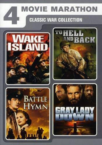 4 Movie Marathon: Classic War Collection (Wake Island / To Hell and Back  - GOOD