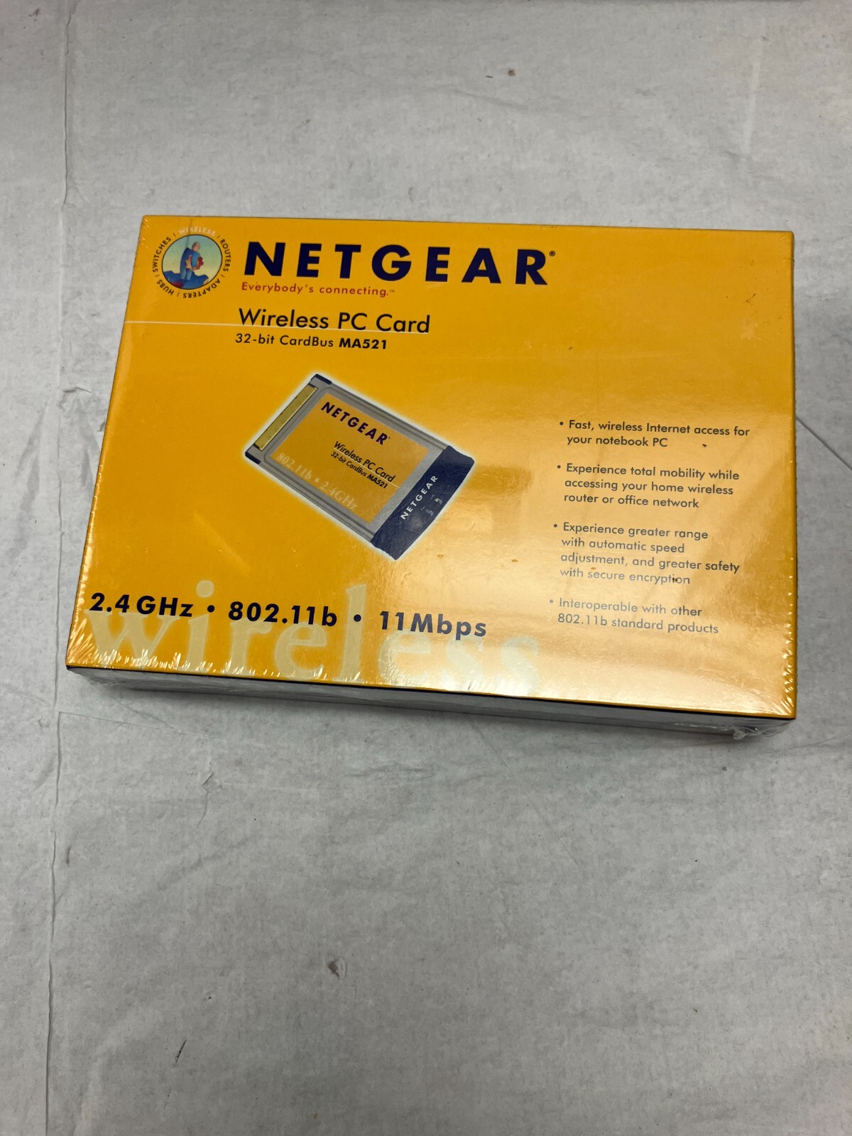 NetGear MA521  MA521NA (606449028713) PC Card NEW SEALED