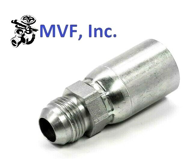 1/2" I.D. Hose x 1/2" JIC (3/4"-16) 37° Male Rigid Steel Hydraulic Hose MJ-08-08