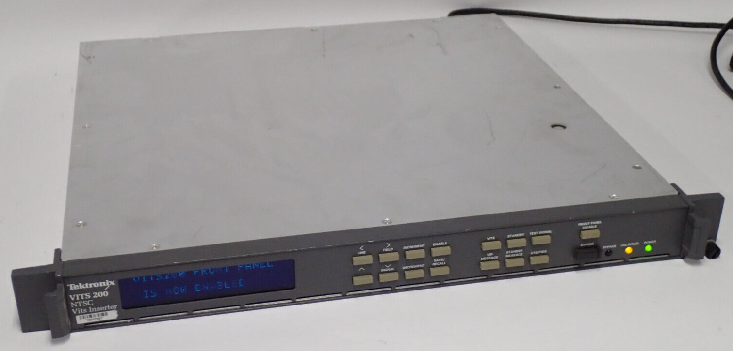 TEKTRONIX VITS 200 NTSC VITS INSERTER POWER UP PASSES SELF TEST! OUTPUT SIGNALS!
